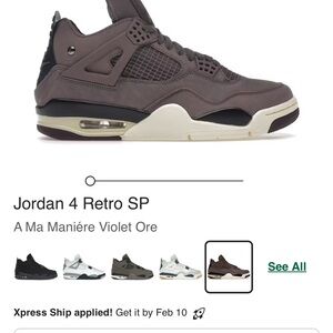 Nike Jordan 4 Retro SP - Violet Ore and Cream